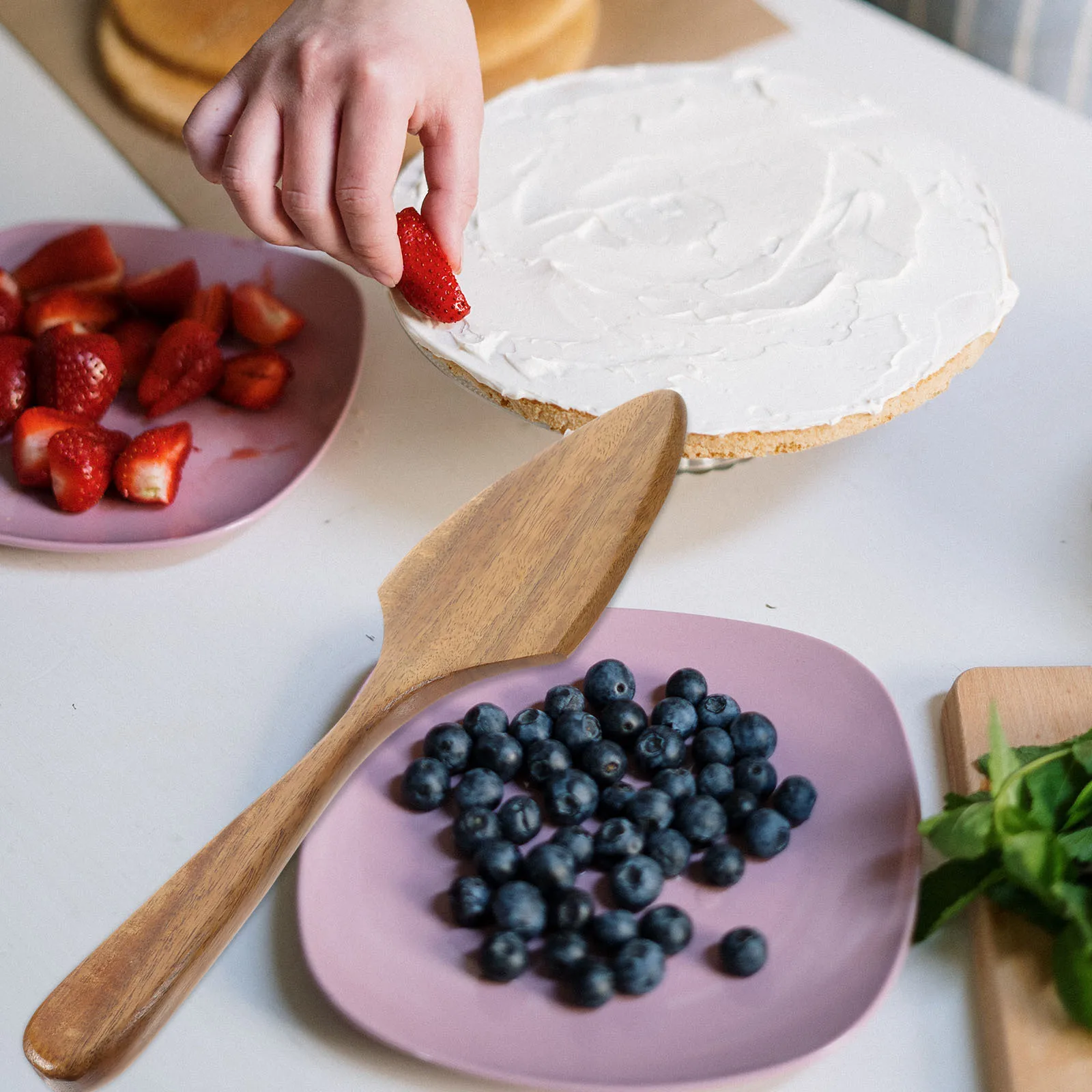 

Pizza Shovel Cake Baking Spatula Wooden Handle Cutter Kitchen Essentials For Home Restaurant Bakery Cooking Tool