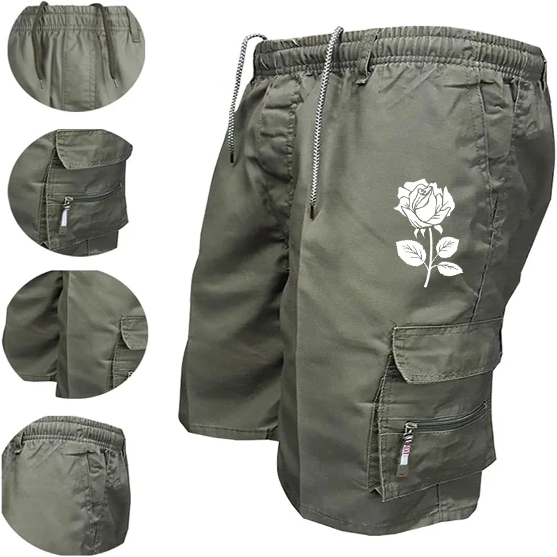 

Новые модные мужские повседневные брюки для фитнеса с несколькими карманами, модные свободные камуфляжные тактические повседневные шорты, шорты