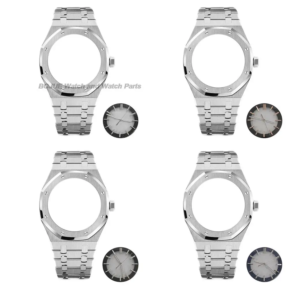 

41MM Watch Case Strap Dial Watch Hands for Oak NH70 Movement Modified Case Watchband Dial Pointer Watch Parts Accessory