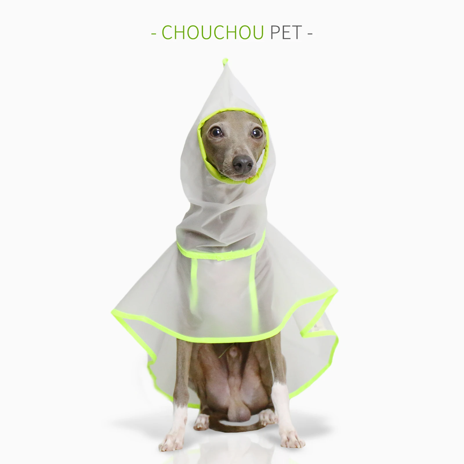 Italian Greyhound Whippet Raincoat Lightweight Iggy Colorful Waterproof, Rainproof, Windproof See-through Lightweight Raincoat
