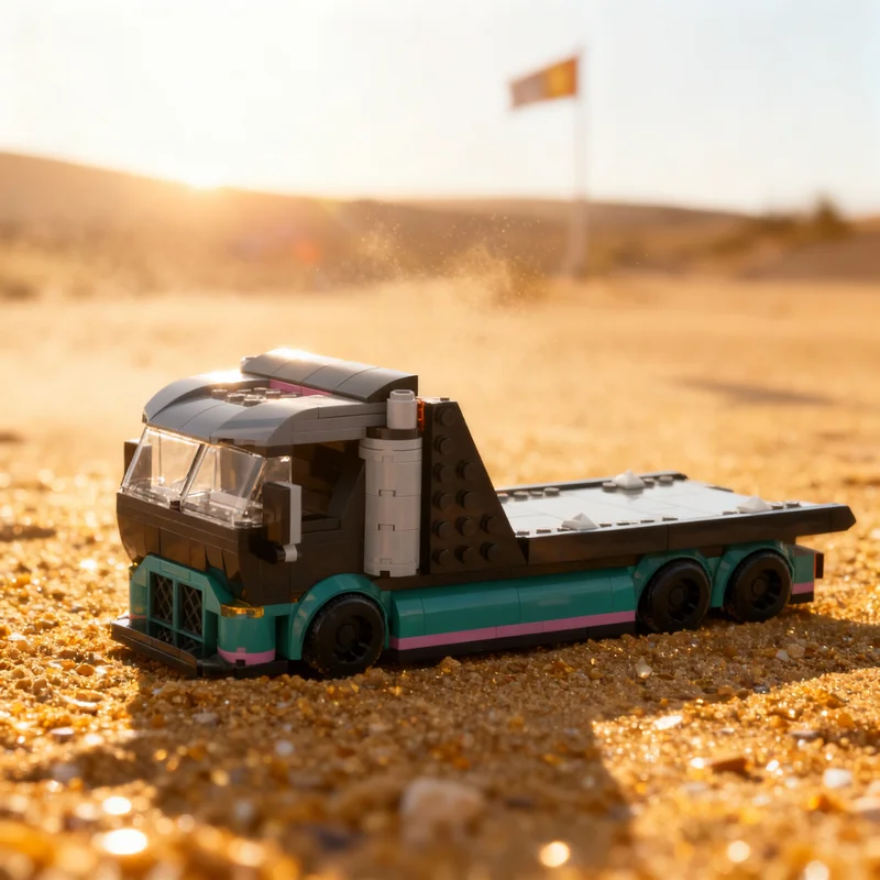 337 pièces MOC MOD Camion porte-voitures City Champions Modèle de construction Blocs de construction Cadeaux de Noël Idées de jouets Éducation Briques