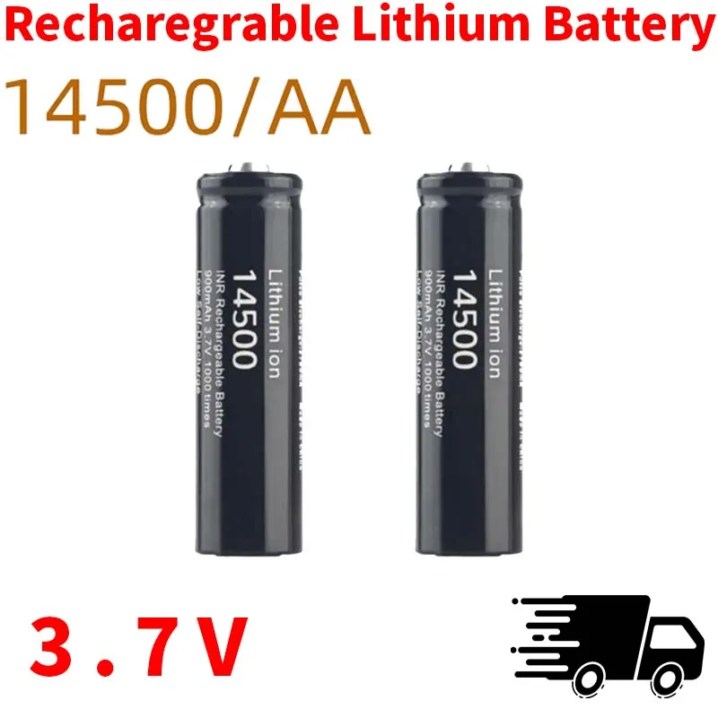 

AA Size Recharegrable Lithium Battery 14500 3.7V LR6 AM3 Battery for Toy LED Light Small Fan Mouse Flashlight High capacity