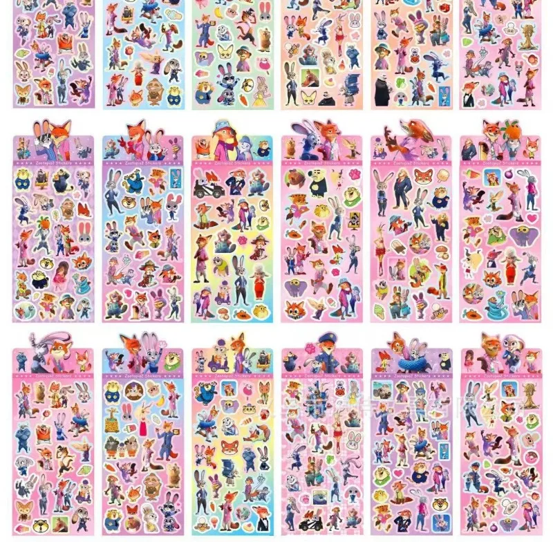 ملصق جوكا شفاف مقطوع بالليزر لمدينة الحيوانات المشهورة، ملصق كرتوني إبداعي، مواد ديكور، صورة لاصقة #3