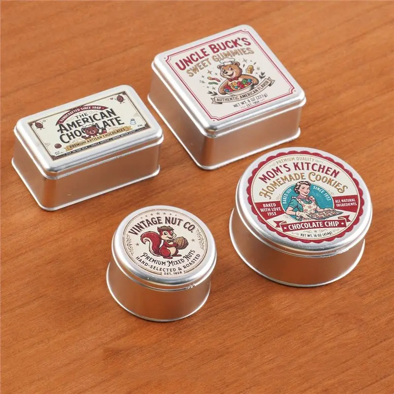 4Pcs Scale Cute Cookie Jars Miniature Dollhouse Food Play Snack Can Models Accessories