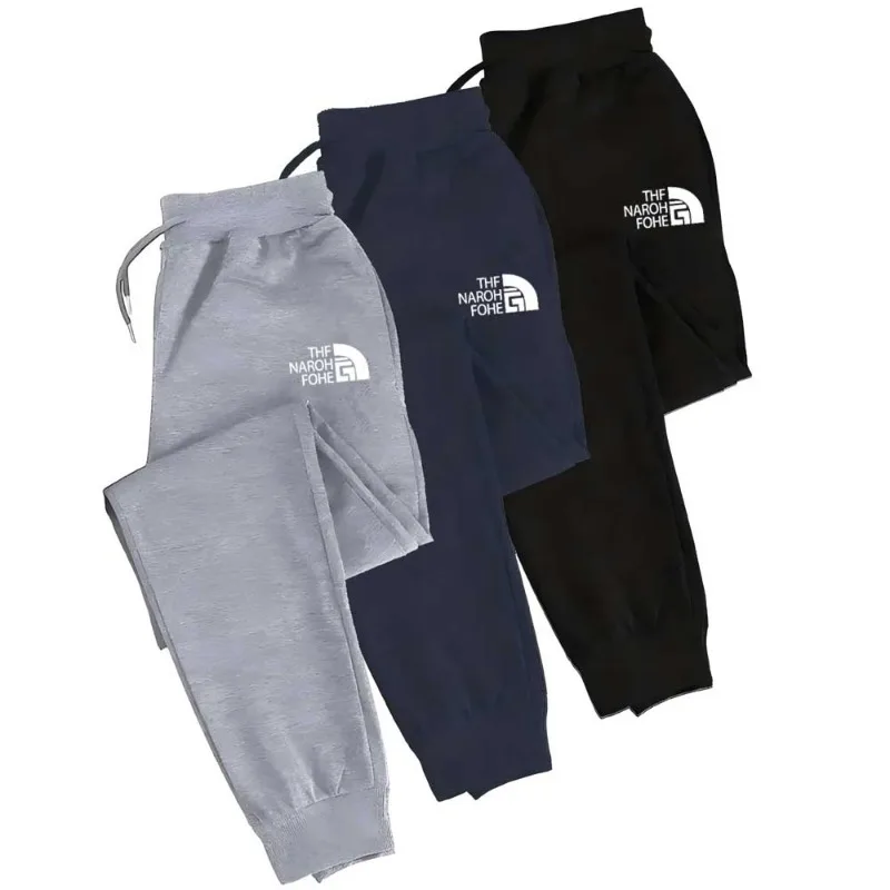 

Men's 2026 Casual Jogging Pants Printed Loose Fit Sweatpants with Drawstring and Rolled-up Hem Double Design Streetwear Trousers