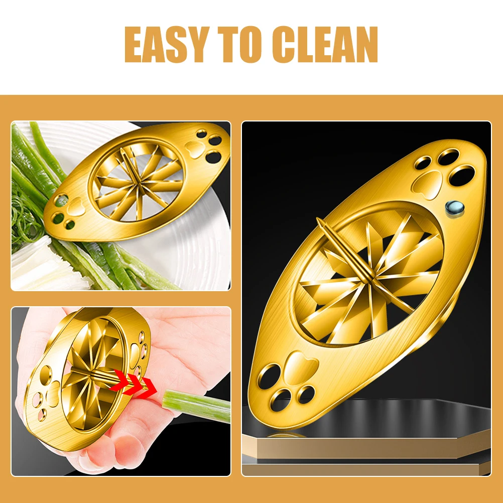 

Scallion Shredder Stainless Steel Kitchen Slicer Kitchen Tool Vegetable Slicer Grater Easy Clean Safe Handle