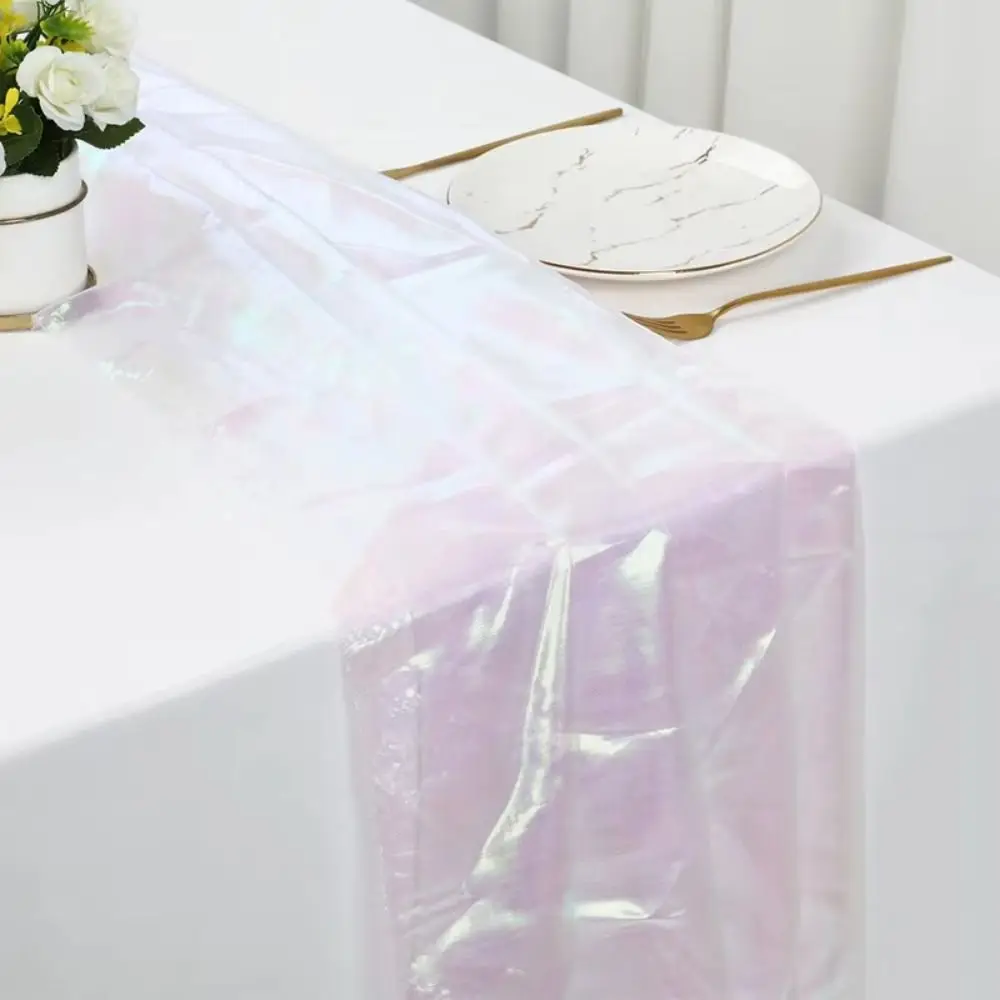 

Handmade Materials Shiny Laser Tulle Transparent Thin Decor Voile Soft Tulle Cloth Stage