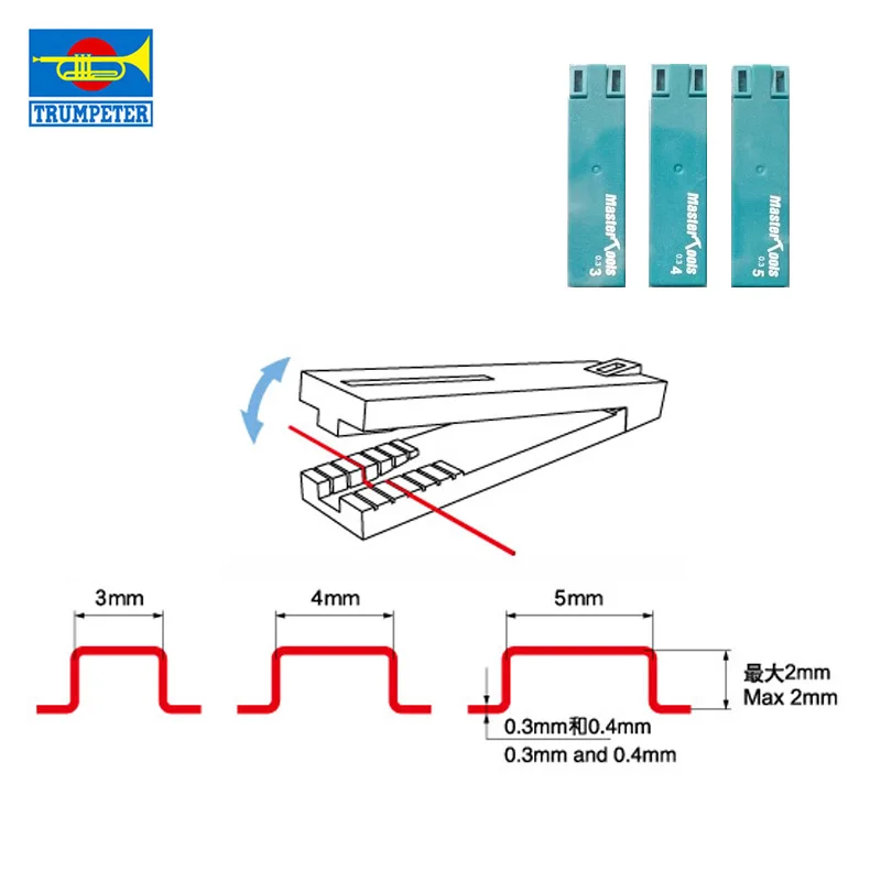 Strumenti per la costruzione di modelli di Hobby maniglia del modello che fa lo strumento di piegatura 3/4/5mm per l'assemblaggio del modello Retrofitting fai da te