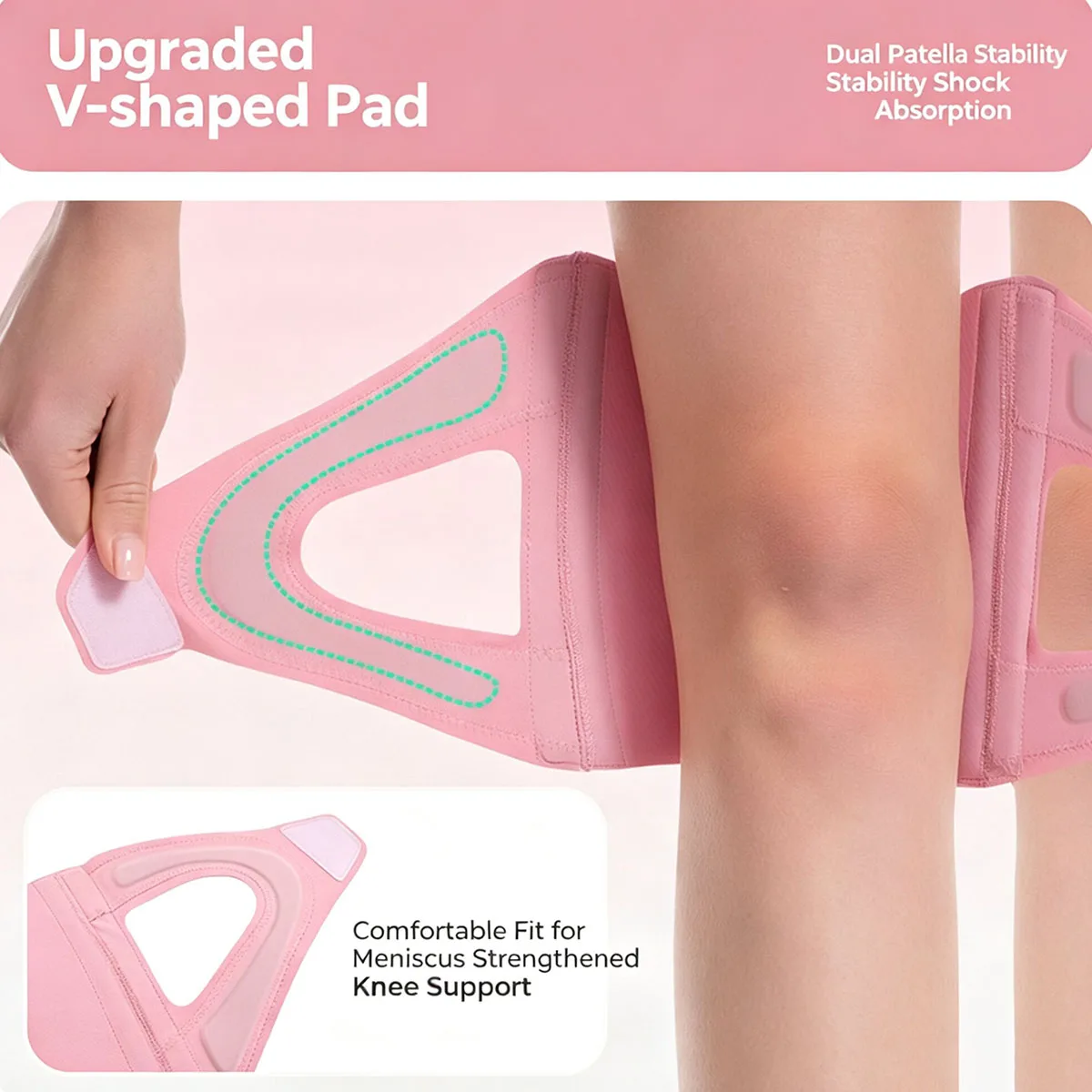 Thin Cross Sports Knee Brace Meniscus Protection Knee Support for Running Fitness Tennis Sports Non-Slip Compression Knee Sleeve