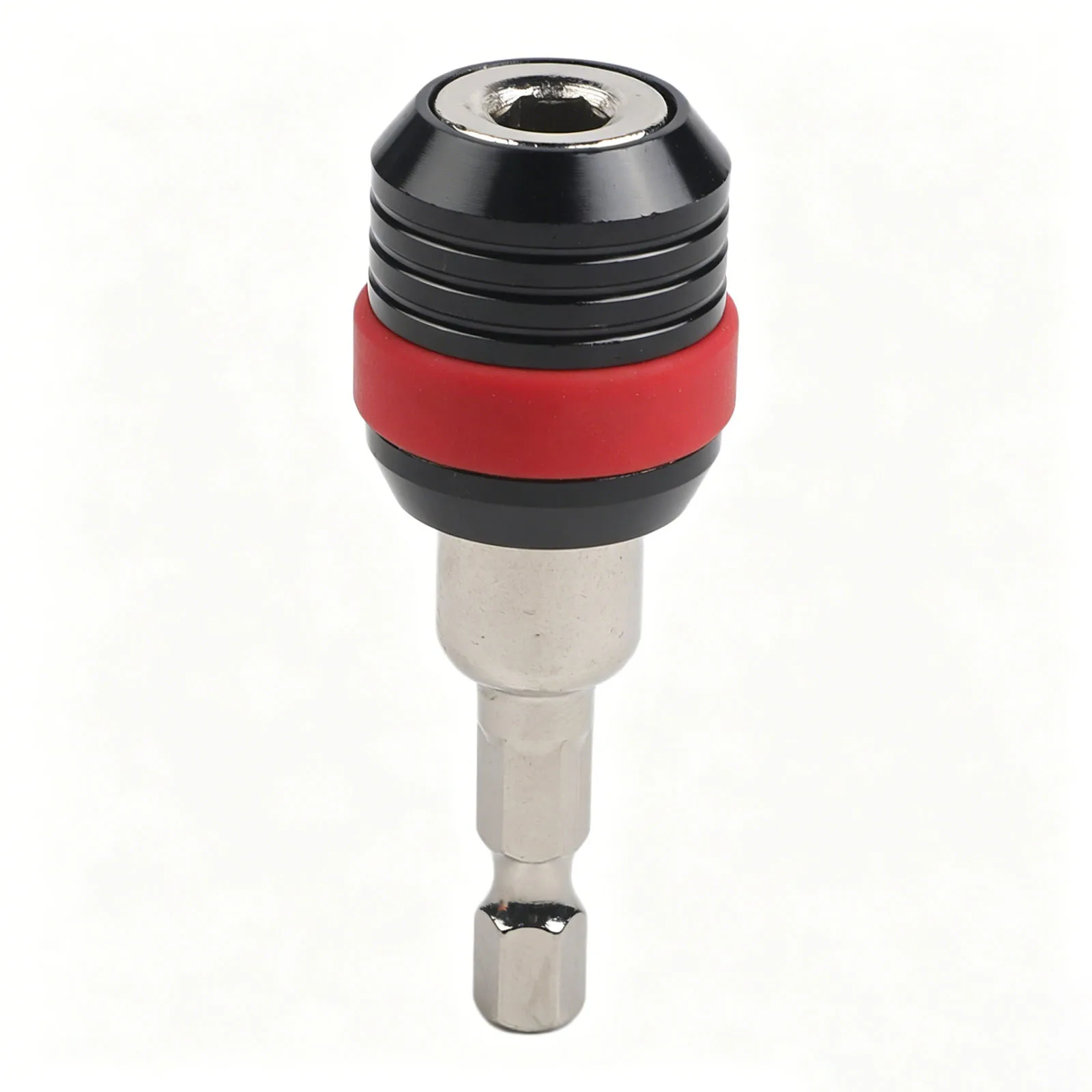 Quick Connect Power Tool Accessory Black Silver Hex Shank Adapter Press-to-eject Mechanism Quick Bit Replacement