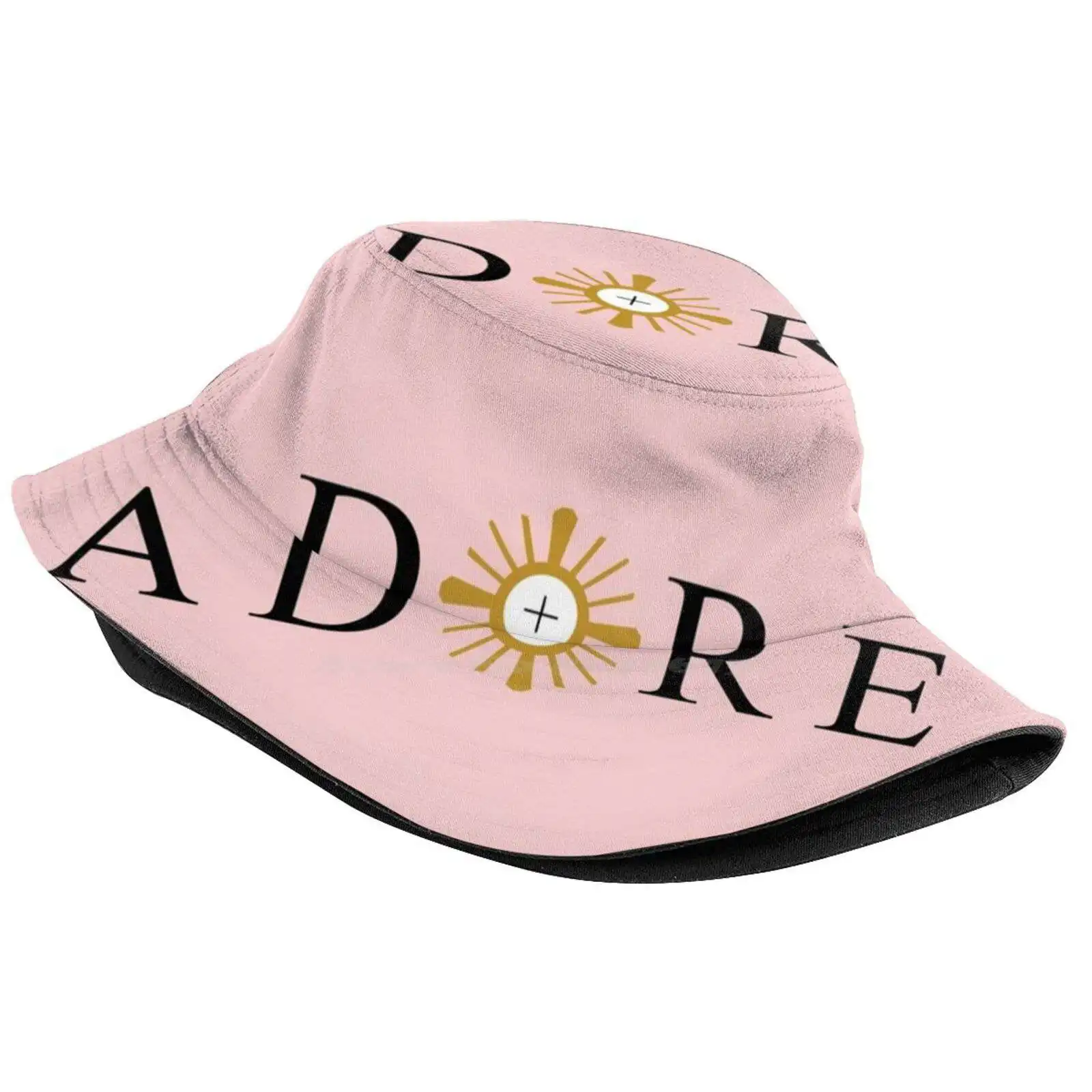 Adore — Catholic Adoration Sun Cap Fisherman Hat Bucket Hats Adoration Adore Eucharist Communion Jesus Christ Catholic