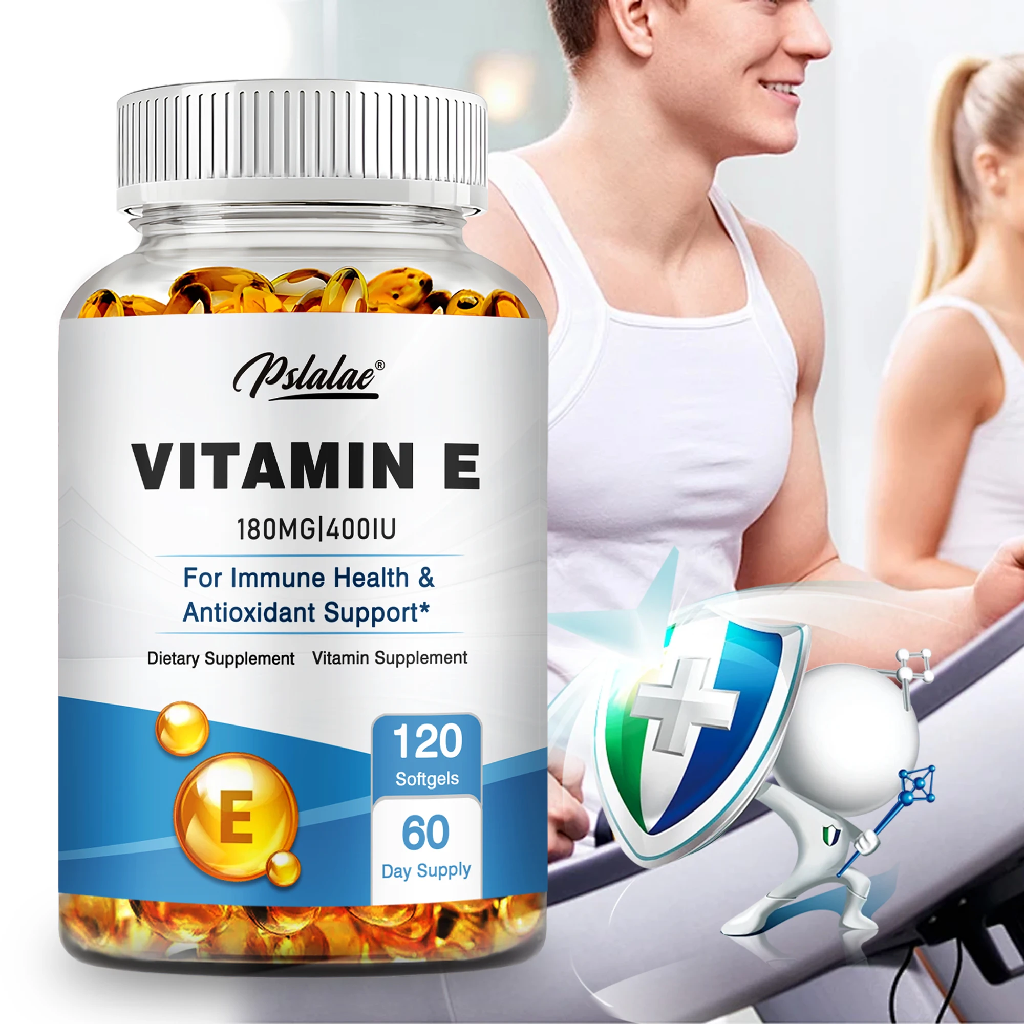 

Витамин Е - антиоксидант, укрепление кожи, снижение морщин, поддержка волос, ногтей, кожи, здоровья глаз, улучшение иммунитета, улучшение пищеварения