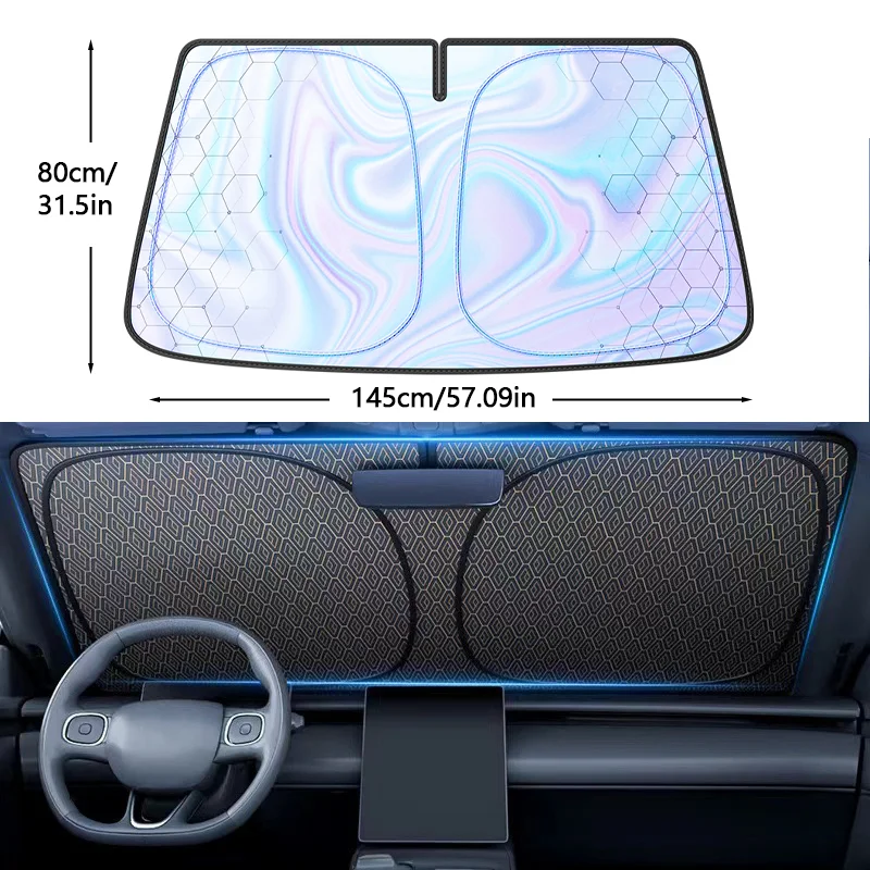 Autozonnescherm voorruit, opvouwbare parasol voor auto, UV-werend, warmte-isolerend, auto raam paraplu, auto beschermingsgordijnen, accessoires