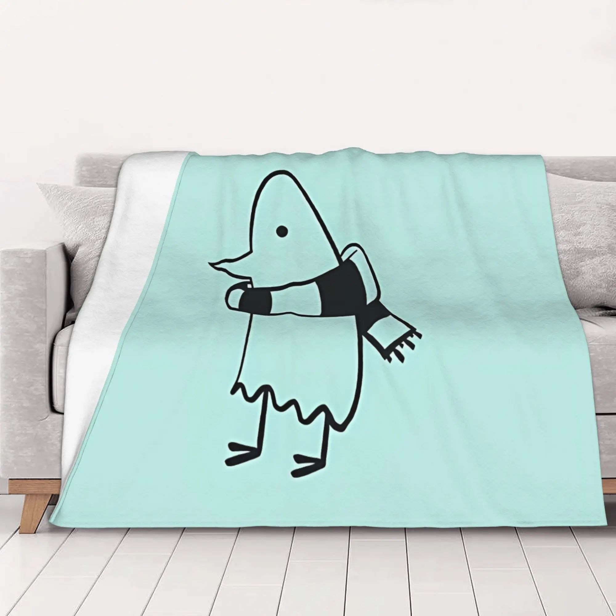 1PC home Cutecore Oyasumi Punpun green Oyasumi Punpun Blanket Super Cosy Plush Home Living Room Sofa halloween