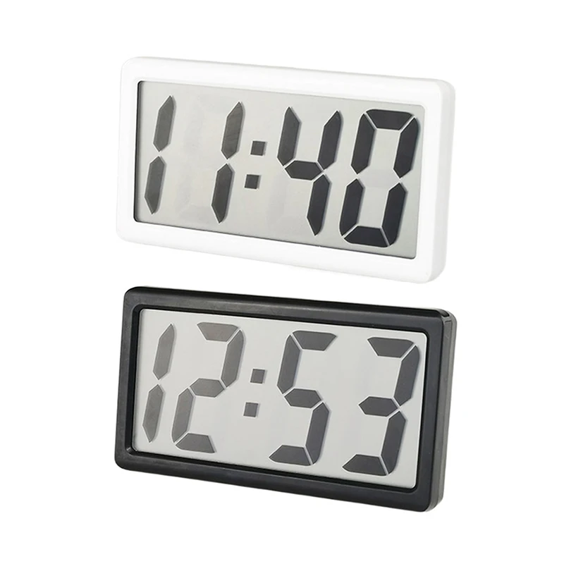 Mini Battery Powered Digital Desk Clock Time Date 12-hour Display Table Clock Wall-mounted LCD Clock With AG10 Battery