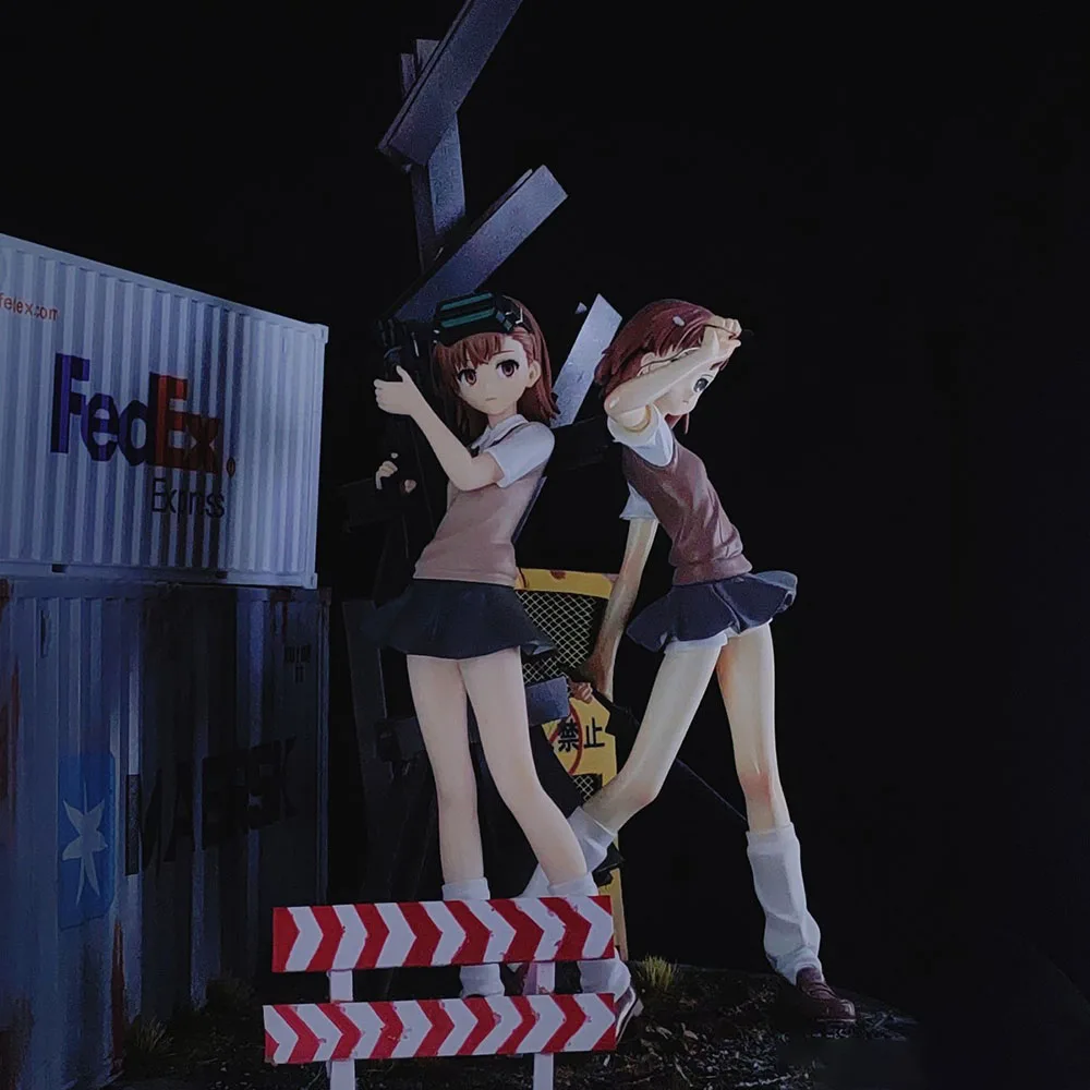 17 سنتيمتر أنيمي مؤشر سحري معين ميساكا ميكوتو السكك الحديدية فتاة أنيمي الشكل البلاستيكية عمل أرقام نموذج أنيمي الكرتون لعبة مجسمة هدية