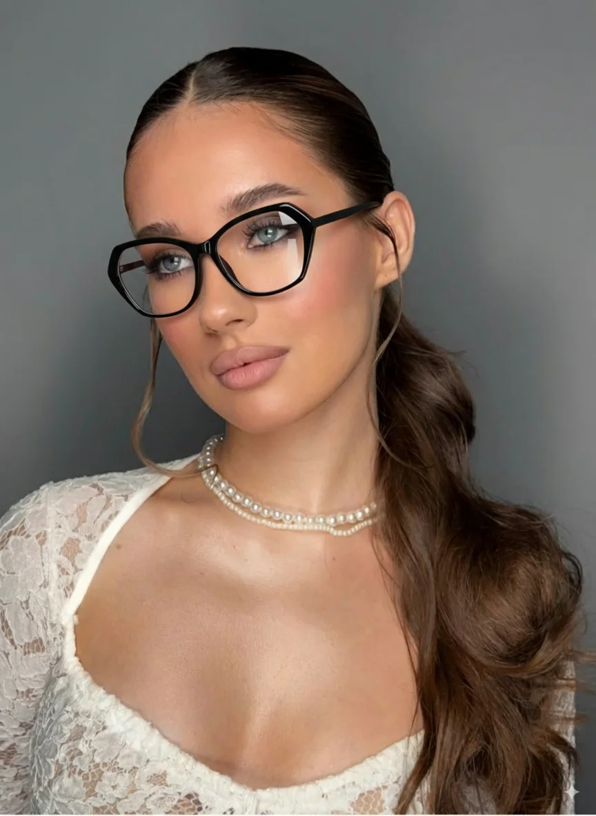 

Fashionable Polyhedron Anti-Blue Light Glasses TR Frame Spring Hinges No-Slip Ultra-Light Quality Eye Protection Optical Glasses