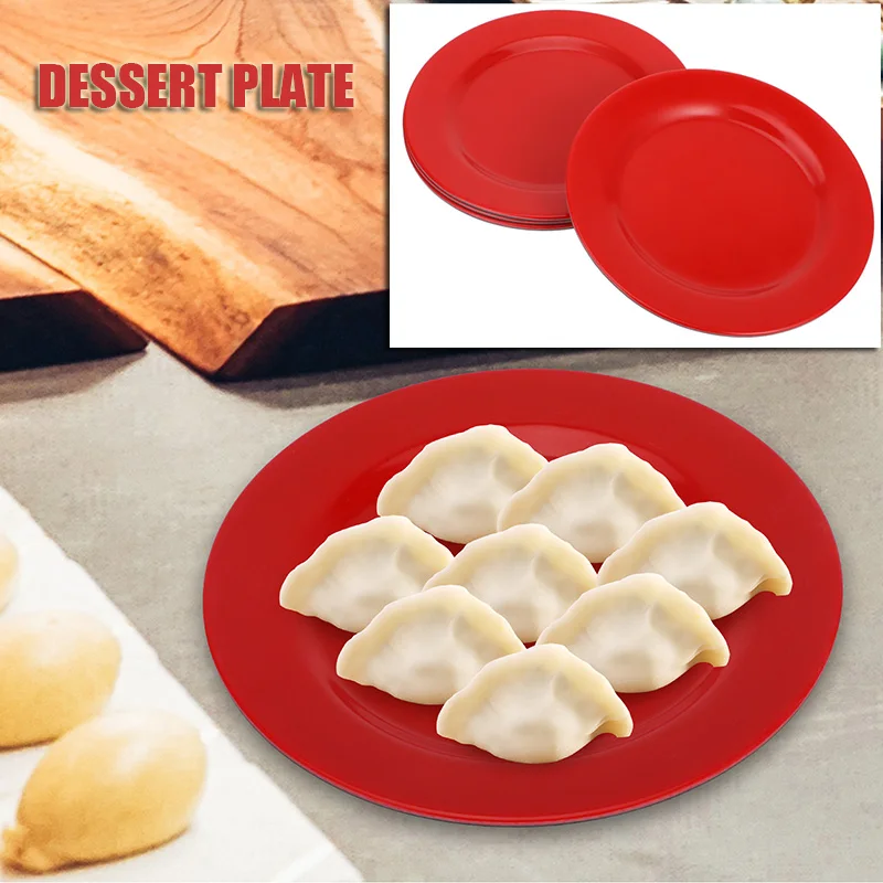 

4 Pcs Plates Melamine Tableware Dinner Accessories Bread Display Camping Essentials Dessert Plates Cooking Dishes Cake Storage