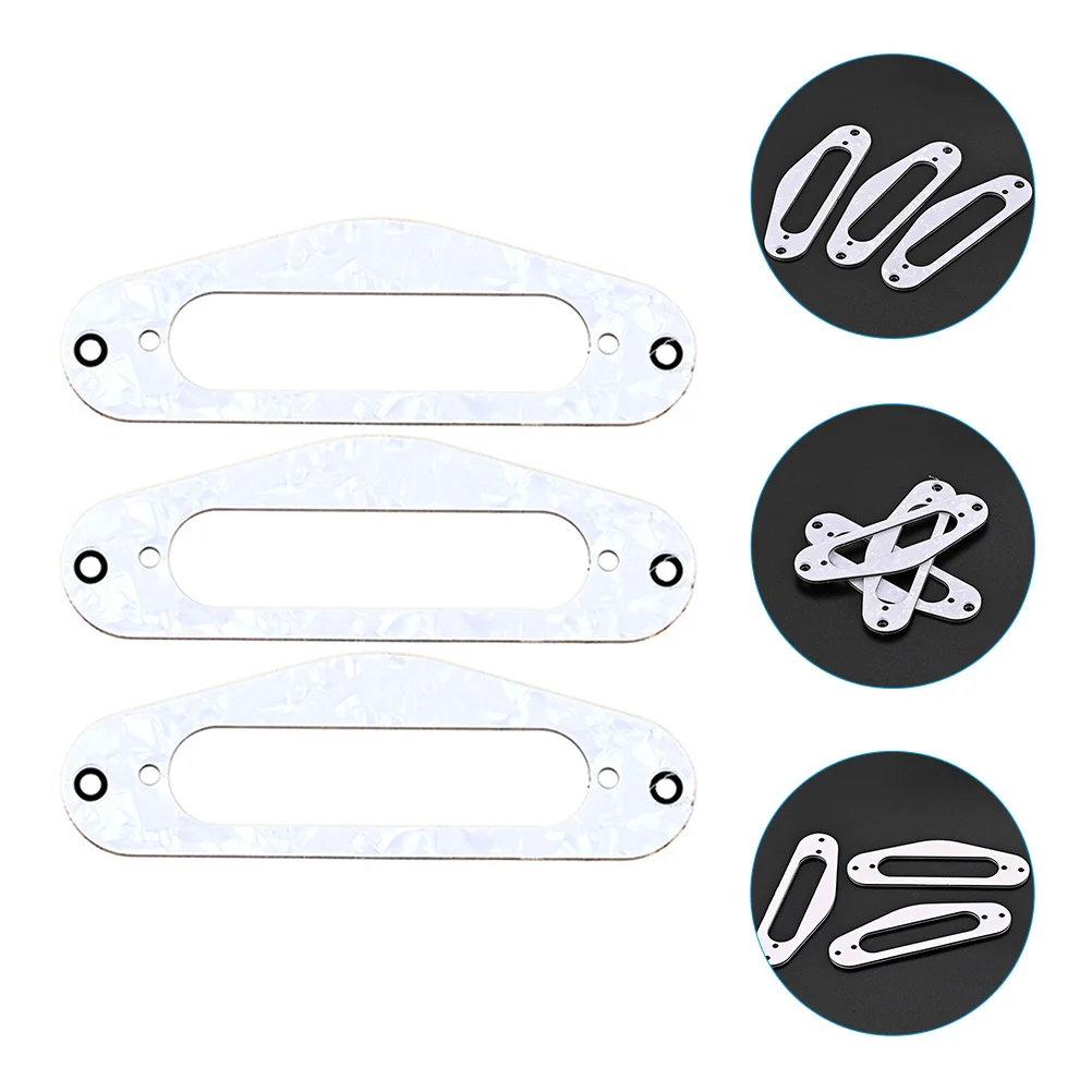 

3 Pcs Pickup Ring Surround Guitar Rings Replacement Mounting Musical Instrument