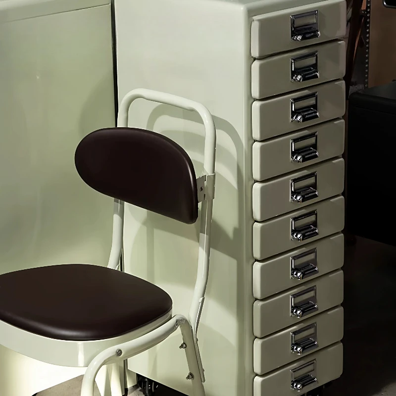 Ten drawer roller storage cabinet, corner