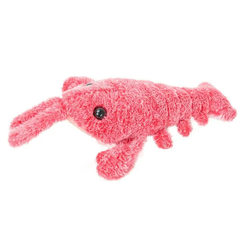 Cat Toys Floppy Lobster USB Rechargeable Interactive Cat Toy With Catnip Packets Realistic Plush Electric Wagging Lobster Cat To