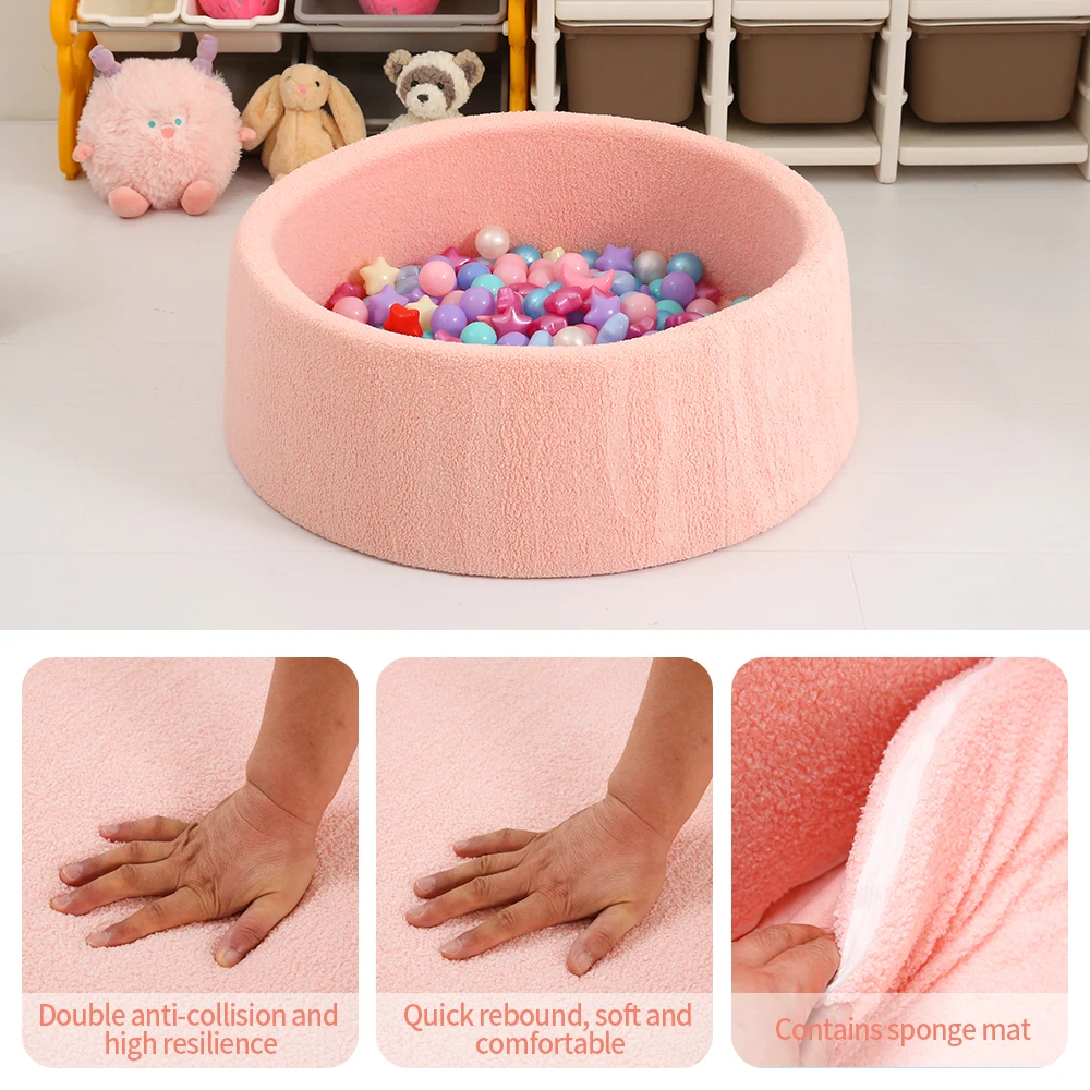 1PC 90 centimetri di Spessore Palla di Spugna Pit Tessuto di Velluto Lavabile Grande Parco Piscina di Palline per I Più Piccoli Giochi Interni ed Esterni e Regalo Dei Bambini