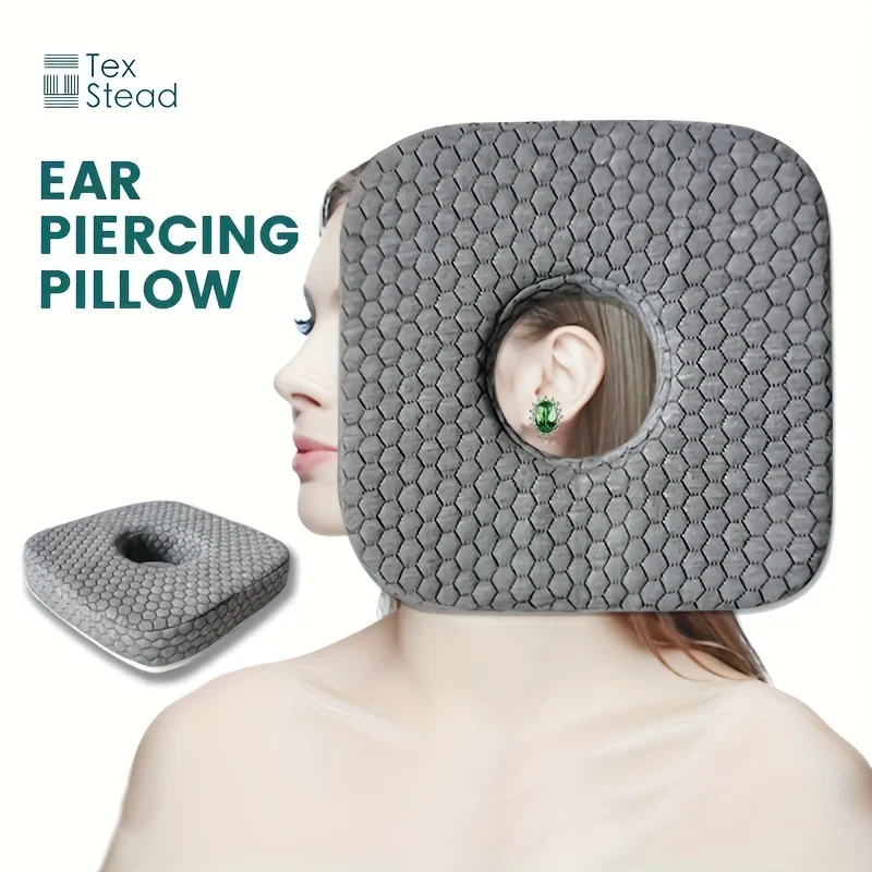 Almohada para Piercing de oreja para dormir de lado, CNH y dolor de oreja, inflamación de oreja, con un agujero para la oreja, almohada protectora para la oreja