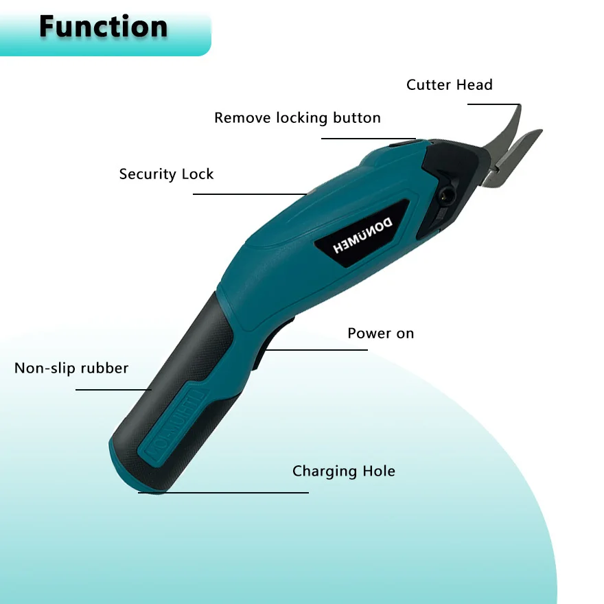 DONUMEH Electric Scissors Electric Cutting 4V USB Charge Tool Sewing Wireless Fabric Sewing Handheld Fabric For Paper Cardboard