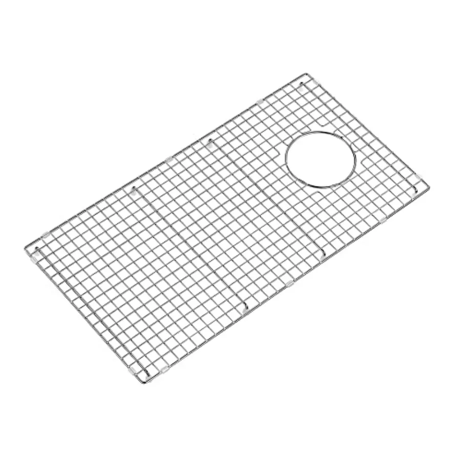 

27 in. x 14 in. Side Drain Sink Protector with Supersoft Silicone Feet in 304 Grade Stainless Steel