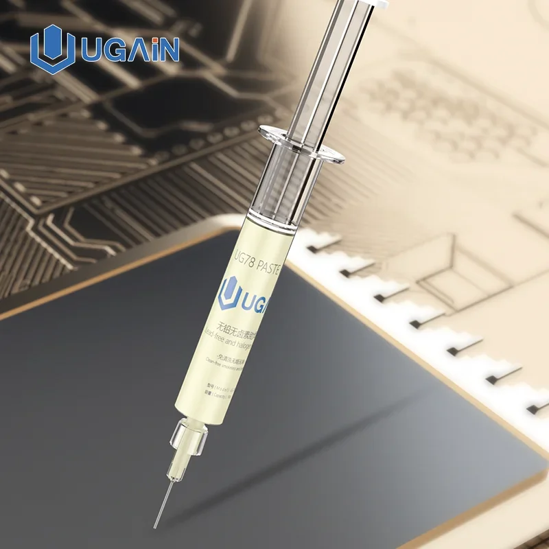 UG-78 لصق 10cc BGA PCB غير نظيف لحام الماضي الجريان الشحوم لحام إصلاح لصق مع حقنة العزل لحام الزيت المتقدم
