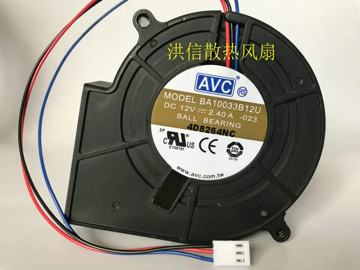 Freight free original AVC 9733 BA10033B12U DC12V 2.40A large volume turbine blower fan