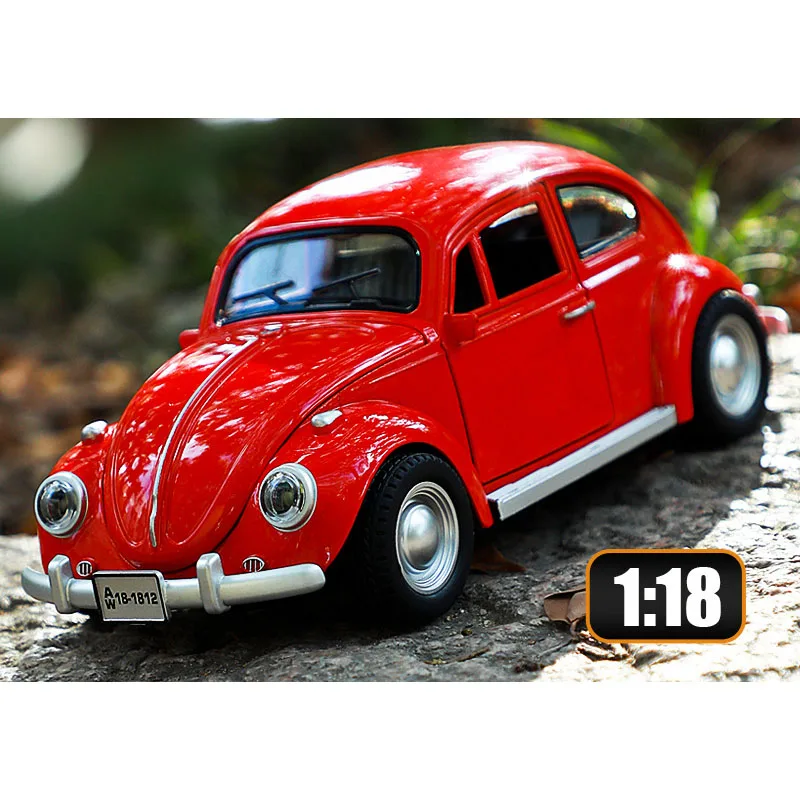 1:18 Beetle Classic Car Diecast Metal Alloy Car Model Simulation Vehicle Luxury Car Decoration Collection Boy Gift Toy