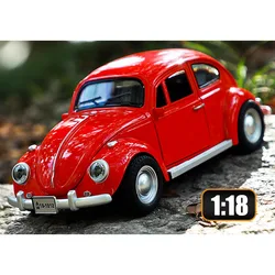 1:18 besouro clássico carro diecast liga de metal modelo de carro simulação veículo luxo decoração coleção menino presente brinquedo