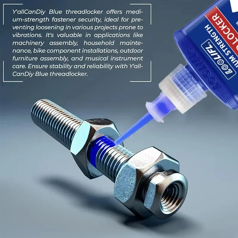 50ml Threadlocker Screw Glue Quickly Cured Thread Locking Agent Anaerobic Adhesive Corrosion-Resistant Anti-Loosening Glue