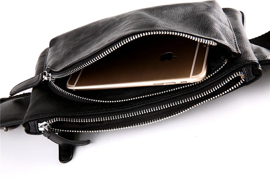 Modische Herren-Brusttaschen Luxuriöse Leder-Brusttasche Herren-Hüfttasche Einfarbige Herren-Umhängetasche Handy-Schultertasche Umhängetaschen – Detail 24
