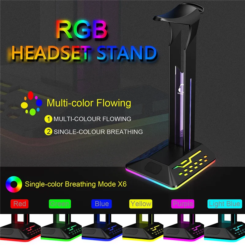 Rgb Gaming Hoofdtelefoon Standaard Desktop Oortelefoon Houder Hanger Gamer Headset Display Beugel Oortelefoon Accessoires