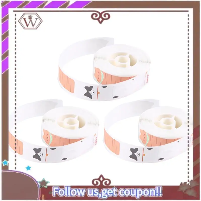 Latest Black On Cats Patterns Vertical Label Tape Special Shapes Self-Adhesive Sticker 12 X 40Mm 3-Roll