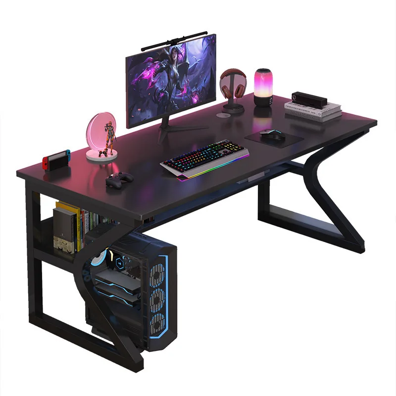 

Computer desk desktop household simple e****mical modern single steel wood desk simple learning