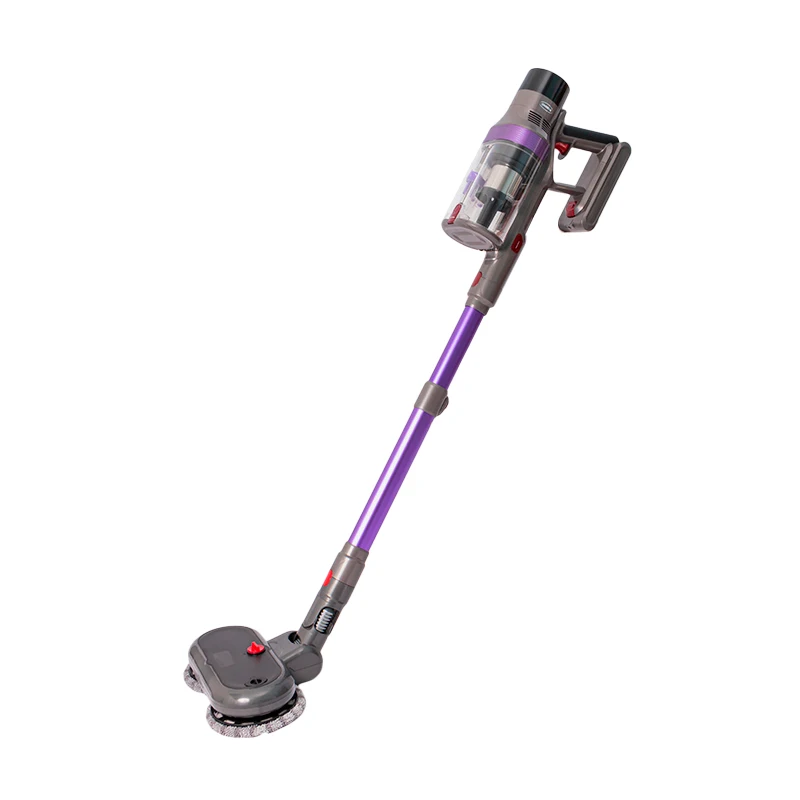 2025 New Cyclone Technology Anti-tangle Roller Brush High Suction Home Stick Vacuum Cleaner with Bending Pipes Mop for Floor