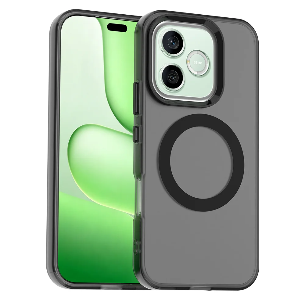 Bonbonfarbene, durchscheinende magnetische Hülle für Honor 600 Lite 600Pro Global, weicher TPU-Rahmen, harter Kunststoff, stoßfeste Telefon-Rückseite