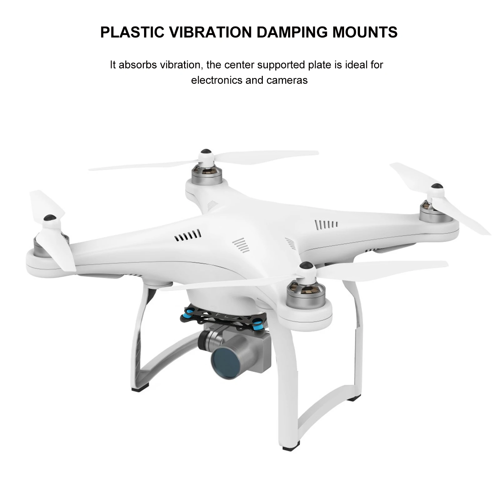 

Plastic Vibration Damping Mounts Shocks Absorber Anti-vibration Damping Plate for Flight Controller Action Camera Black Color