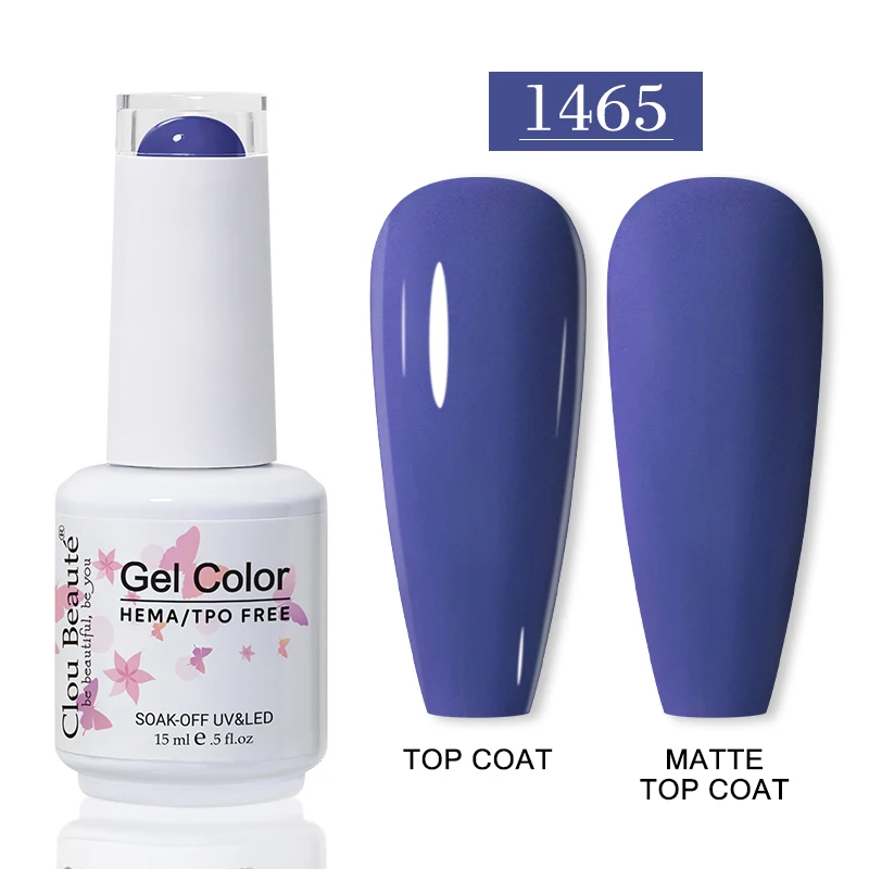 Clou Beaute HEMA TPO FREE Gel-Nagellack, semipermanenter Hybrid, schwarz, rot, Gel-Nagellack, Nagelkunst, UV-Nagellack, emaillierter Lack