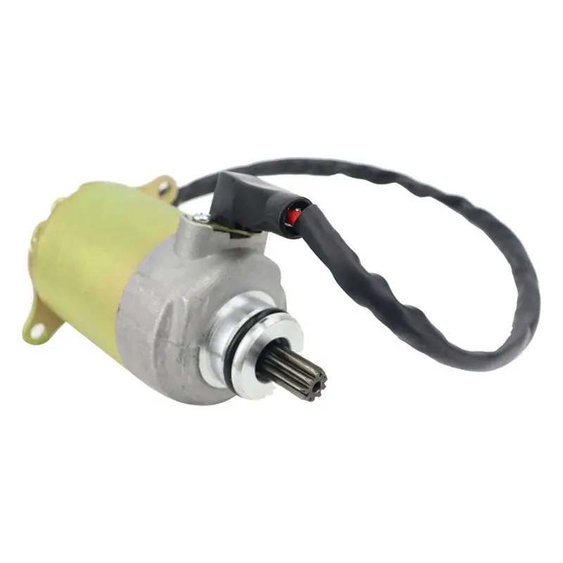Compact 1 Piece Electric Starter Motor Metal 9 Teeth For GY6 125Cc 150Cc ATV Scooter Moped Go Karts Quad 4 Wheelers Taotao Baja