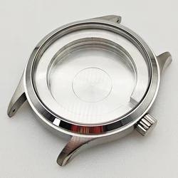 40mm Case 316L Stainless Steel Case Silver Watch Replacement Accessories Fit Miyota8215 2813 Automatic Movement