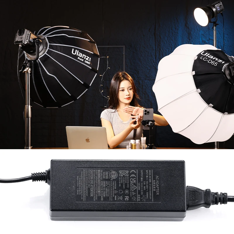 Imagem -02 - Ulanzi V-mount Light Power Adapter eu us uk jp Plug Escolha Ad1 120w Vl-120bi Cob