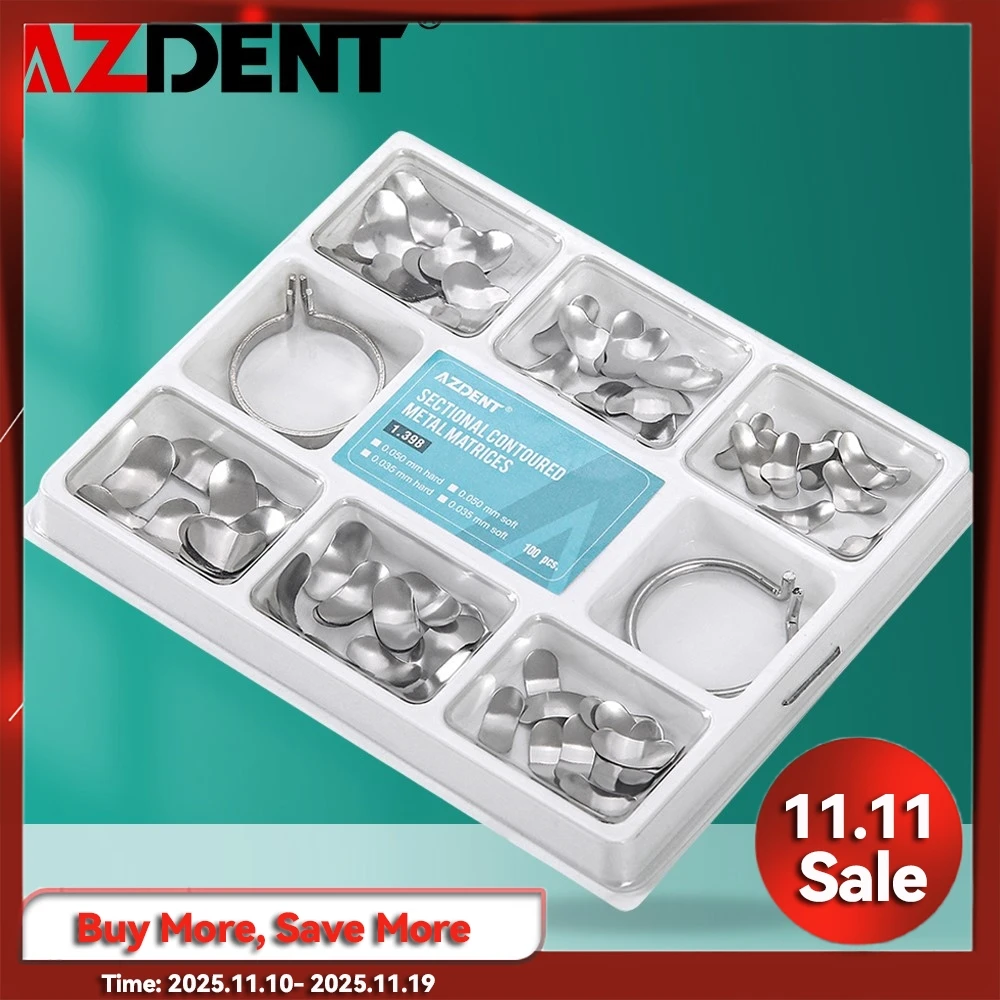 

100 Pcs/Box Dental Sectional Contoured Matrix Bands Wedges S/M/L