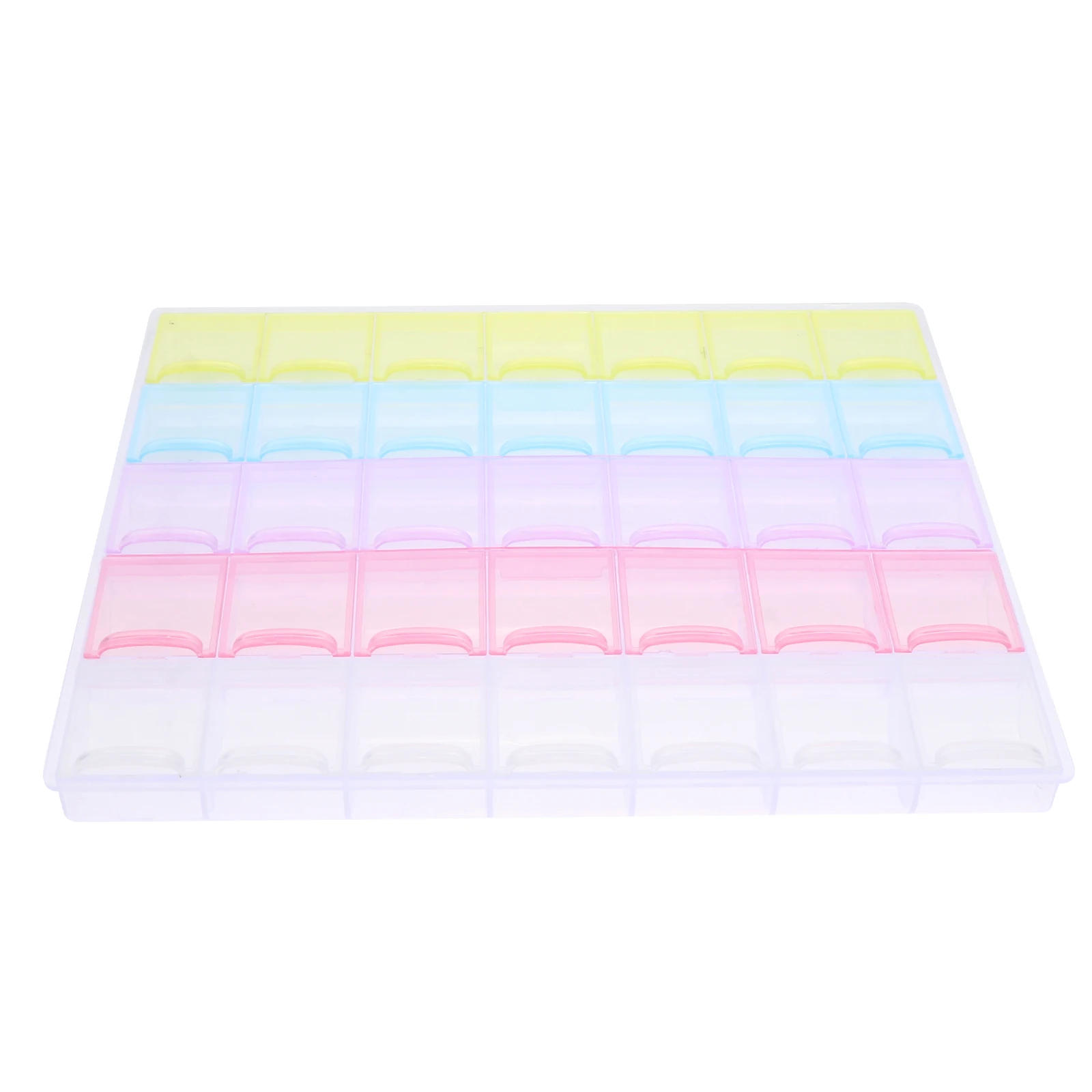 

1pc Plastic Storage Box 35 Compartments with Lids for Jewelry Beads Diamonds Sequins Glitter Powder Container Household Storage