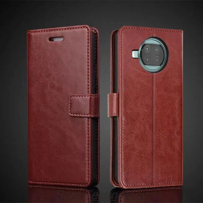 

Кожаный чехол-книжка с отделением для карт для Xiaomi Mi 10T Lite