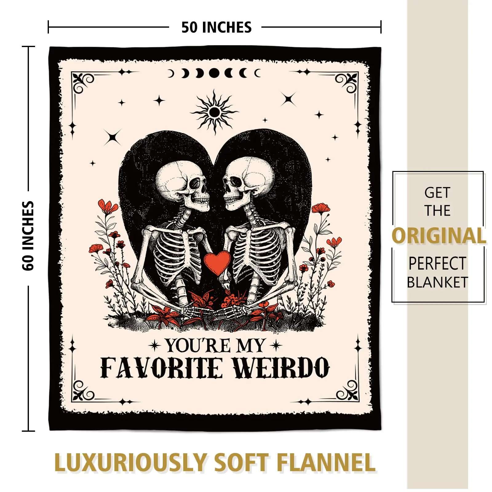 Gifts for Him Her, Anniversary Halloween Blanket for Women Men 60