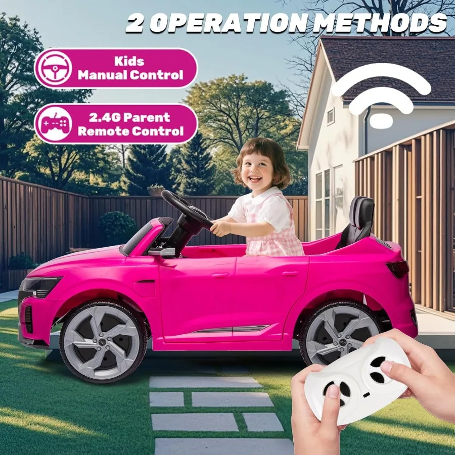 รถยนต์ของเล่นเด็กขับได้ 12V รุ่น Audi SQ8 พร้อมรีโมทคอนโทรล ขับเคลื่อนสองล้อ สตาร์ทแบบนุ่มนวล 3 ระดับความเร็ว พร้อมไฟ LED และเสียงเพลง ใช้พลังงานจากแบตเตอรี่